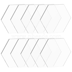 BENECREAT Acrylic Board, Hexagon, Clear, 60x69.5x3mm(TACR-BC0001-02C)