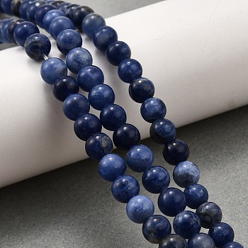 Natural Sodalite Beads Strands, Grand A, Round, 8mm, hole: 1mm, about 45~47pcs/strand, 15 inch