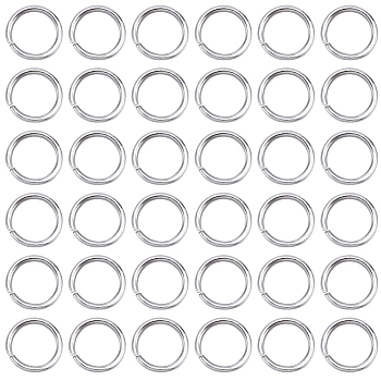 304 1000pcs Stainless Steel Open Jump Rings, Stainless Steel Color, 18 Gauge, 8x1mm