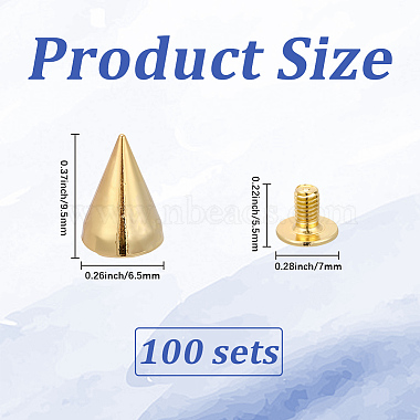 100 pi&egrave;ces rivets en alliage(FIND-GF0008-54G)-2