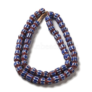 Blue Round Lampwork Beads