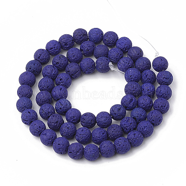 Synthetic Lava Rock Beads Strands(G-S247-8mm-14-1)-2