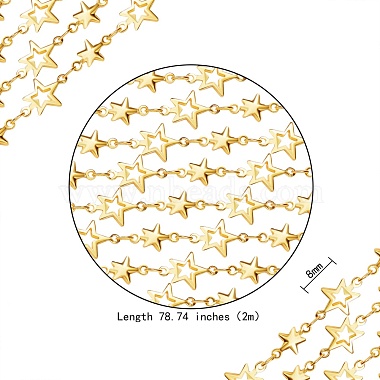 Brass Star Link Chains(CHC-SZ0001-22)-2