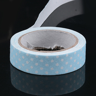 Polka Dot DIY Scrapbook Fabric Art Adhesive Tape(DIY-A003-C03)-2