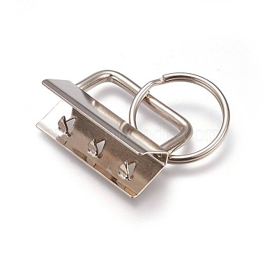 Electroplate Iron Split Key Rings(X-IFIN-WH0044-01C-P)-2