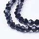 Black Glass Bicone Beads Strands(X-GLAA-S026-10)-2