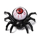 Halloween Resin Spider with Scary Eyeball LED Light Figurines Ornament(AJEW-Z036-01A)-1