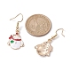 Christmas Theme Alloy Enamel Dangle Earrings(EJEW-JE05830-03)-3