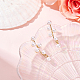 1 Pair ABS Plastic Imitation Pearl Beaded Leafy Branch Dangle Stud Earrings(EJEW-AN0001-51)-7