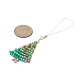 Christmas Glass Seed Beaded Pendant Decorations(HJEW-TA00013)-4