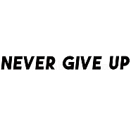 PVC Quotes Wall Sticker, for Stairway Home Decoration, Word NEVER GIVE UP, Black, 8x75cm(DIY-WH0200-027)