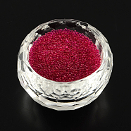 Transparent DIY 3D Nail Art Decoration Mini Glass Beads, Tiny Caviar Nail Beads, FireBrick, 0.6~0.8mm(X-MRMJ-R038-C09)