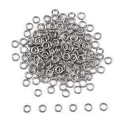 Tarnish Resistant 304 Stainless Steel Open Jump Rings, Stainless Steel Color, 20 Gauge, 4x0.8mm, Inner Diameter: 2.4mm(STAS-Q186-02-4x0.8mm)