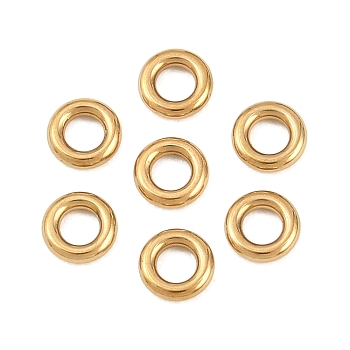 Ion Plating(IP) 304 Stainless Steel Closed Jump Rings, Round, Golden, 18 Gauge, 4x1mm