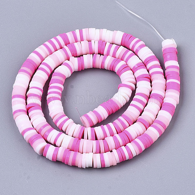 Handmade Polymer Clay Bead Strands(X-CLAY-S094-4mm-A06)-2