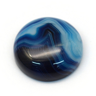 Dyed Natural Striped Agate/Banded Agate Cabochons(X-G-R348-20mm-02)-2
