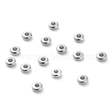 Real Platinum Plated Donut Brass Spacer Beads