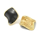 PVD Vacuum Plating 304 Stainless Steel & Enamel Stud Earrings for Women(EJEW-G401-02G-03)-1