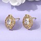 Brass Micro Pave Cubic Zirconia Stud Earrings(EJEW-G471-05G-01)-2