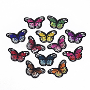 Computerized Embroidery Cloth Iron On/Sew On Patches, Costume Accessories, Appliques, Butterfly, Mixed Color, 33x53.5x1.5mm, about 12colors, 1color/10pcs, 120pcs/bag(AJEW-S076-025)