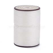 Round Waxed Polyester Thread String, Micro Macrame Cord, Twisted Cord, for Leather Sewing Stitching, WhiteSmoke, 0.8mm, about 54.68 Yards(50m)/Roll(X-YC-D004-02E-000B)