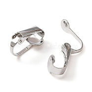304 Stainless Steel Clip-on Earring Findings, Stainless Steel Color, 16x7.5x10mm(STAS-E163-67P)