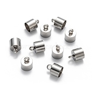 304 Stainless Steel Cord Ends, Column, Stainless Steel Color, 13x10mm, Hole: 3mm, Inner Diameter: 9mm(STAS-K004-9mm-01)
