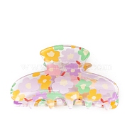 Flower PVC Claw Hair Clips, Colorful, 83x43x41mm(PW-WG88AB0-06)