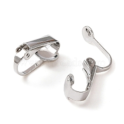 Non-Tarnish 304 Stainless Steel Clip-on Earring Findings, Stainless Steel Color, 16x7.5x10mm(STAS-E163-67P)