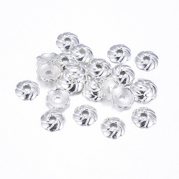 Tibetan Style Bead Caps, Cadmium Free & Lead Free, Flower, Antique Silver Color, about 9mm in diameter, 2mm thick, hole: 2mm, about 2953pcs/890g