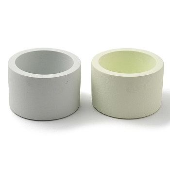 Fingerinspire 2Pcs 2 Colors Cement Candle Cups, for Candle Making Tools, Column, Mixed Color, 8.1x5.35cm, Inner Diameter: 6.3cm, 2pc/colors