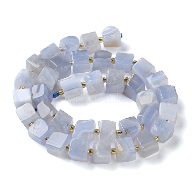 Natural Blue Lace Agate Beads Strands(G-G053-B23-01)-3