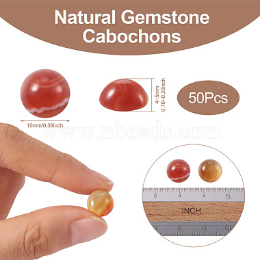 Natural Agate Cabochons(G-R416-10mm-12)-3
