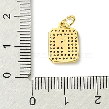 Rack Plating Brass Micro Pave Clear Cubic Zirconia Charms(KK-G501-01P-G)-3