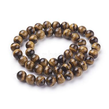 Natural Tiger Eye Beads Strands(X-G-G099-10mm-4)-2