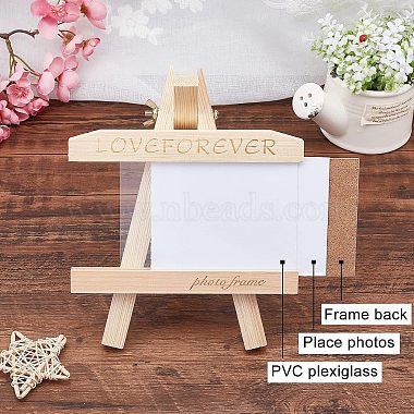 OLYCRAFT 2Sets 2 Styles Natural Wood Photo Frames(DJEW-OC0001-06)-6