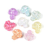 UV Plating Luminous Opaque Acrylic Beads, Iridescent, Heart Bouquet, Glow in the Dark, Mixed Color, 18.5x16x9.5mm, Hole: 2mm(TACR-T017-93M)
