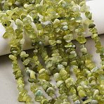 Natural Jade Chip Beads Strands, Chip, Green, 4.5~16x4~8mm, Hole: 0.7mm, 30.71~30.91''(78~78.5cm)(G-B160-B02)