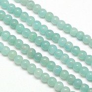 Natural Amazonite Round Bead Strands, 4mm, Hole: 1mm, about 100pcs/strand, 15.7 inch(G-N0081-4mm-17)
