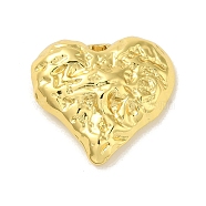 304 Stainless Steel Pendants, Textured, Heart Charm, Real 18K Gold Plated, 21x22.5x5mm, Hole: 1.8mm(STAS-Q322-26G-02)