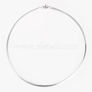 304 Stainless Steel Necklaces, with Lobster Clasps, Stainless Steel Color, 17.7 inch(45cm)(X-NJEW-D274-01P)