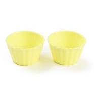 Mini Plastic Simulated Egg Tart Cup, Miniature Landscape Kitchen Model Dollhouse Accessories Decorations, Yellow, 37x21mm(DJEW-C005-02F)