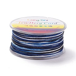 Segment Dyed Polyester Thread, Braided Cord, Colorful, 1mm, about 54.68 yards(50m)/roll(NWIR-I013-E-16)