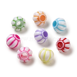 Opaque Acrylic European Beads, Craft Style, Lantern, Mixed Color, 13x10mm, Hole: 4.5mm, 684pcs/500g(OACR-E039-10)
