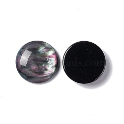 Resin Cabochons, Half Round/Dome, Black, 20x5~5.5mm(CRES-J036-20mm-02)