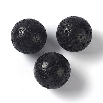 Natural Lava Rock Beads, Gemstone Sphere, No Hole/Undrilled, Round, 40mm