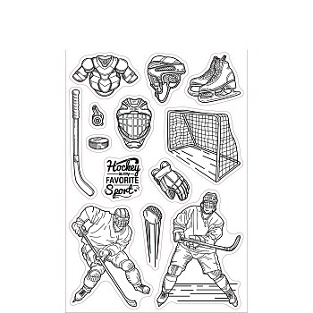 Custom PVC Plastic Clear Stamps, for DIY Scrapbooking, Photo Album Decorative, Cards Making, Sports, 160x110x3mm