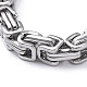 Unisex 201 Stainless Steel Byzantine Chain Bracelets(BJEW-L637-34B-P)-2