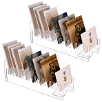 Acrylic Display Risers, for Greeting Card Display, Clear, 11.3x32.5x13cm(ODIS-UN0001-09)