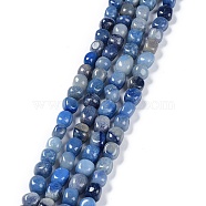 Natural Blue Aventurine Beads Strands, Nuggets Tumbled Stone, 6.5~15x7~14x7~14mm, Hole: 1~1.4mm, about 32~33pcs/strand, 15.16~ 15.75 inch(38.5~40cm)(G-C038-02D)